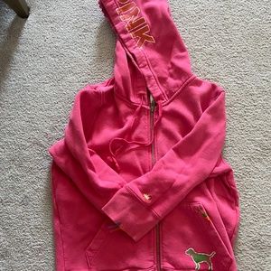 Pink Sweatshirt and Cropped Sweatpant Set